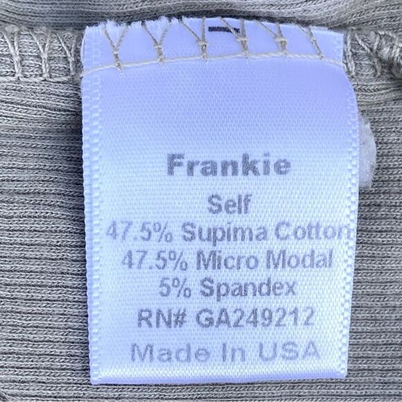 NWT NEW PJ Harlow Silver Frankie Rib Knit High/Low Sweatshirt w/Slit X-Large. - Picture 9 of 9